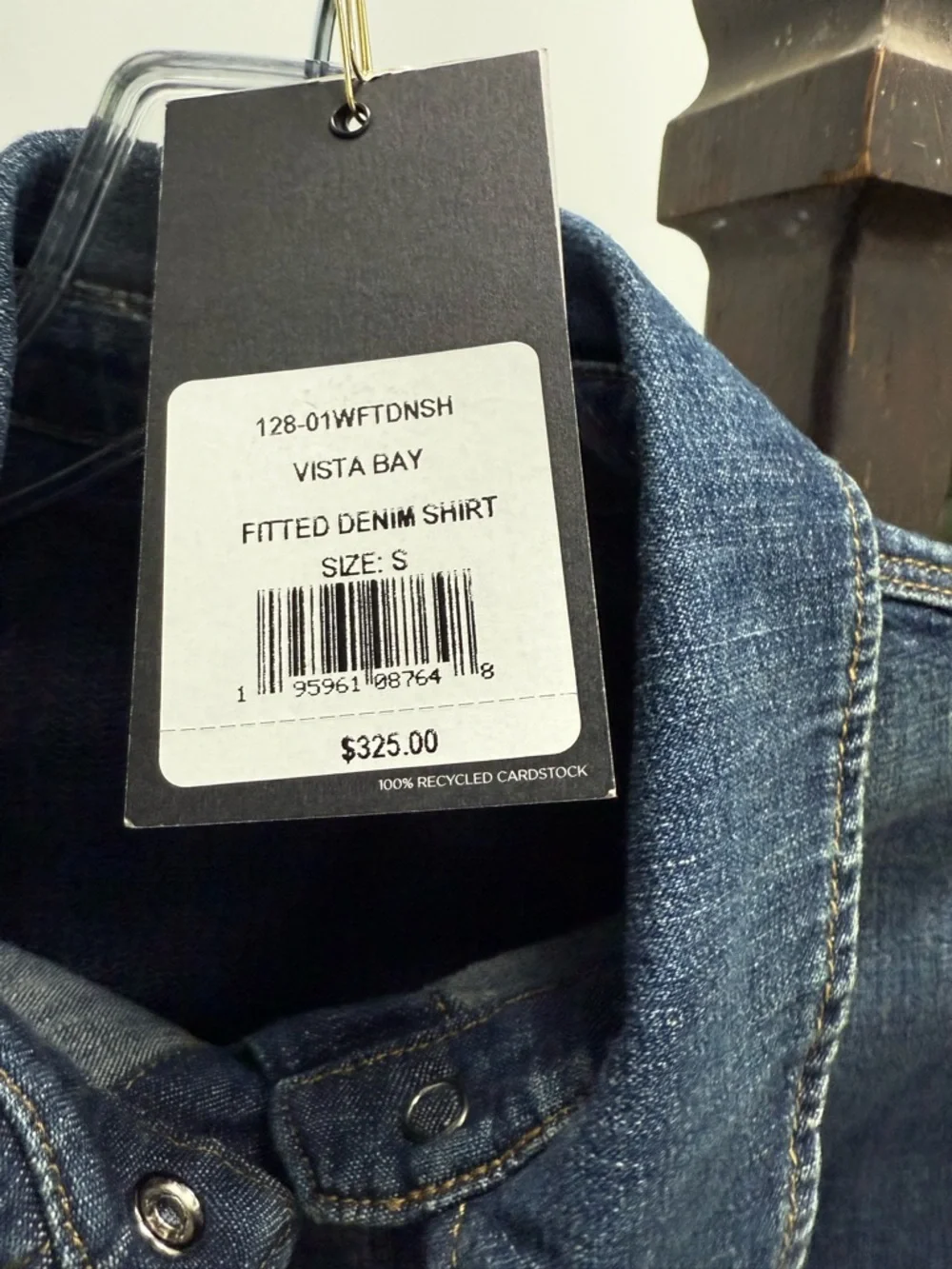 Re/Done and Pam Women's Dark Blue Denim Button-Down Shirt - Picture 2 of 3
